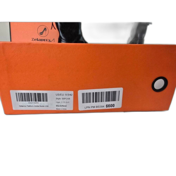 Zelaprox Boots 9.5 Black Womens Heels New 3.5in heel - Picture 9 of 9